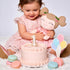 Plush Cherry Girl Doll - Soft Pink Baby Gift with Adorable Gift Bag