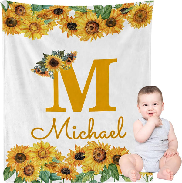 CusCosCes Ships Next Day, Personalized Baby Blanket Custom Baby Blanket for Girls