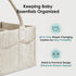 2-Pack Set HIPHOP PANDA Diaper Caddy Organizer - Nursery Storage Bin & Car Organizer for Diapers, Wipes, and Baby