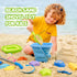 Set 2 3+(22 Beach Sand Toys Includes Collapsible Buckets Big Size Sand Shovels, Rake, Animal Sand Molds Toys with Mesh