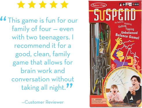 Melissa & Doug Suspend Family Game - 31 pcs Wire Balance Game for Kids Ages 8+