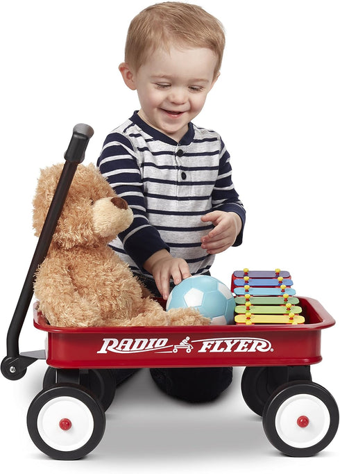 16.5" 1.5+, Radio Flyer Mini Classic Red Wagon for Kids, Toy Wagon For Kids Aged Play-Size Version of the Classic