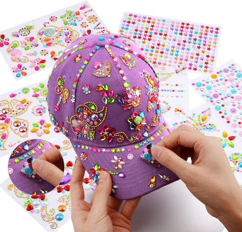 Coosilion Gifts for Girls 4-12 Years Old - Decorate Your Own Baseball Cap with Cute Stickers, Arts & Crafts