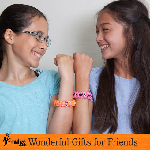 550 8 8-12 Pinwheel Crafts Paracord Bracelet Kit - DIY Kids Crafts, Paracord Bracelet w/Sturdy Buckle & Paracord Cord