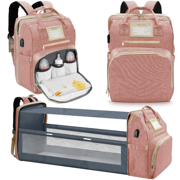 6 in 1 Diaper Bag Backpack with Pad Shower Gifts Travel Bags