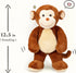 Toys,12.5" IKASA Monkey Stuffed Animals Plush Cute Plushie Soft Cuddly Plushy Fluffy Toy,Gifts for Family Kids Children