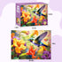 500 Piece Jigsaw Puzzle, Flower Hummingbird Puzzle for Adults, Birthday Party Fun for Family and Kids