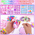 6+ 1200+ DIY Bracelet Making Kit for Kids Age Years Old, Kids Art and Craft Kit, Colorful Hair Ties Rubber Band