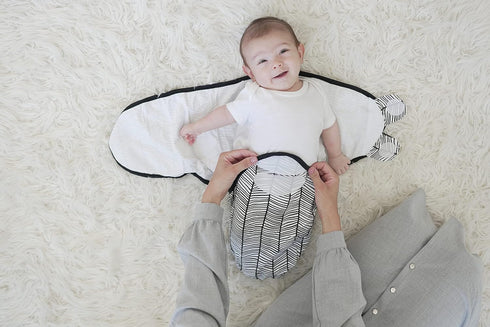 BaeBae Goods Large Black Triangles Swaddle Wrap