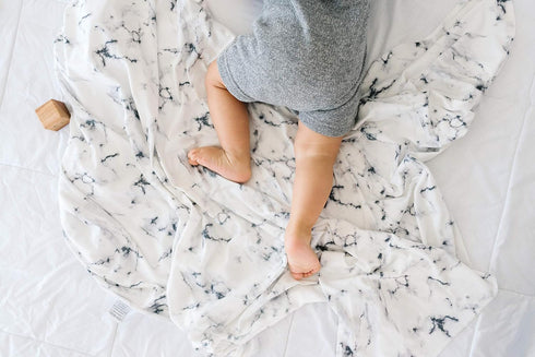 Marble Design Large Baby Swaddle Blanket - Premium Knit for Comfort