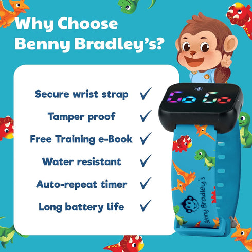 Potty Training Watch & Board Book for Kids A Water Resistant Potty Reminder Device for Boys & Girls - Train Your