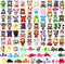 Zhanmai 100 Pcs Mini Plush Stuffed Animal Bulk, Small Animal Toys for Keychain Decoration, Party Favors