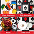 2 Pieces Poker Tablecloth | Casino Theme Party Decorations | Las Vegas Table Cover, 54 x 108 Inch