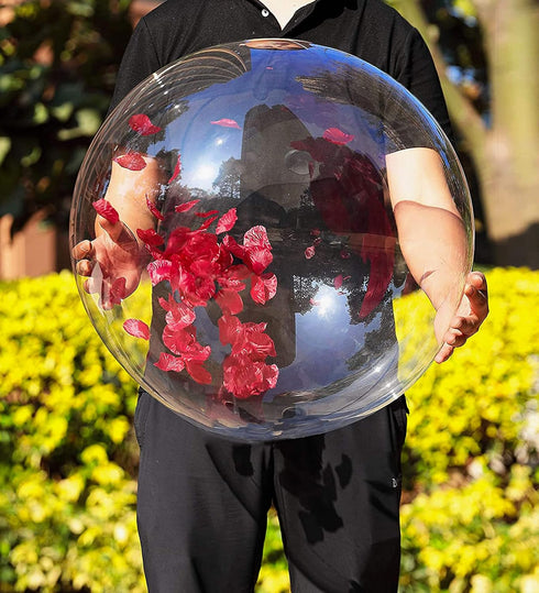36 Inch Bobo Balloons - 4 Pcs Clear Bubble Balloons for Christmas Wedding Birthday Party Decoration