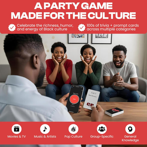 CP TIME Game: A Party Game for US - for The Culture. Beat The *New* More Unpredictable Timer Companion app!, Black