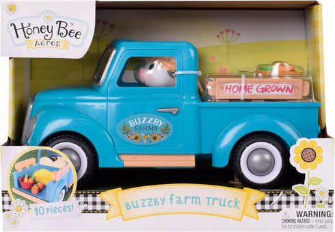 10 3+ Honey Bee Acres Buzzby Farm Truck Vehicle with Miniature Doll Figure, Pieces, Ages