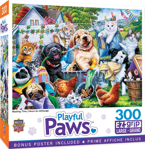 MasterPieces 300 Piece EZ Grip Jigsaw Puzzle - Washing Time - 18"x24"