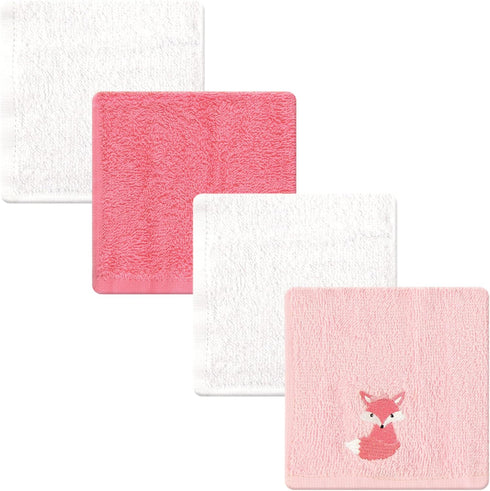 Luvable Friends Unisex Baby Super Soft Cotton Washcloths, Foxy, One Size