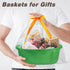 Pro Goleem Small Woven Basket with Gift Bags and Ribbons - Durable Empty Small Rope Basket for Storage, 12"X 8" X 5"