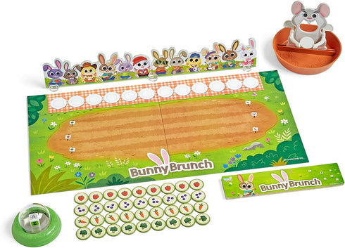 hand2mind Bunny Brunch Board Game - Cooperative Math Game for Kids, Educational Counting Game, Easter Toys