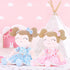 Gloveleya Baby Girl Gift Soft First Baby Doll Plush Doll Floral Blue 16" for Infants and Toddlers