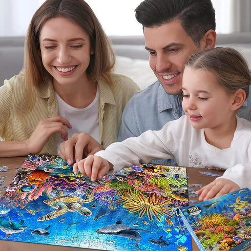 500 500 Piece Puzzles for Adults, Underwater World Jigsaw Puzzles Pieces Ocean Scene Challenging Puzzle