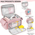 Jaffzora S1 S2, Pack, Breast Pump Bag Compatible with Spectra and Breastmilk Baby Bottle Cooler Bag with Ice Pink