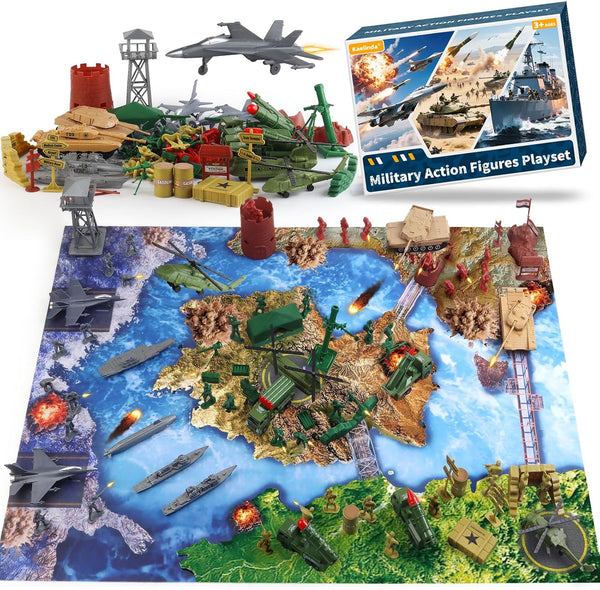 Kaelinda Army Men Action Figures Playset, Army Toys for Boys Age 4-7 6-8