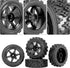 RC Station 12mm Hex Wheels and Tires for 1/12 1/14 1/16 1/18 RC Off Road Buggy Rally, Preglued 4PCS