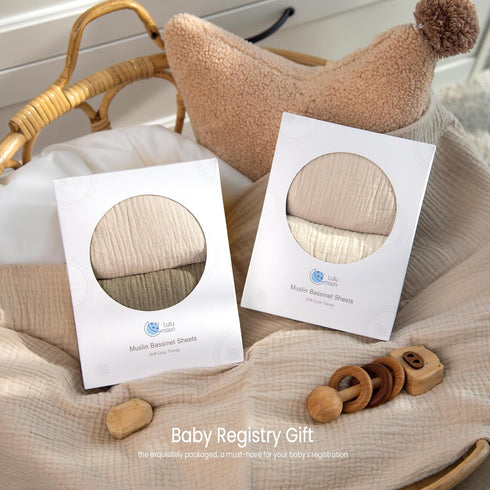 Soft Muslin Bassinet Sheets for Babies - Fitted and Breathable