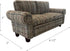 Brown Dollhouse Sofa Couch, Miniature Living Room Furniture Loveseat, 1/12 Scale, Accessories for 6 inch Dolls