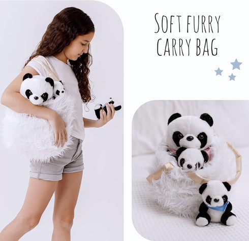 5 Set Mommy, 2 3 4 5 3-9 Perfectto Design Panda Stuffed Animal Bear Plush Toy for Girls PCS - Babies, Bag, Blanket