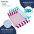 Hammock Pack 3-Pack Aqua Monterey Pool Float - Three - Two Light Blue & One Burgundy/White Stripe