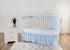 American Baby Company Fleece Blanket with Silk-Like Satin Trim - Soft, Warm & Cozy, Blue, 30" x 40" for Baby Carrier,
