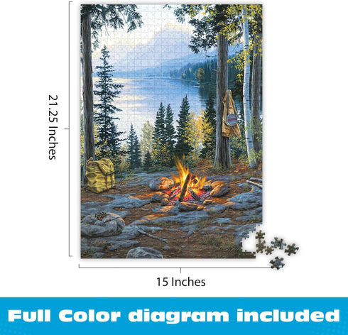 1000-Piece Buffalo Games Jigsaw Puzzle Room with a View by Darrell Bush Puzzle for Adults, Includes Poster, Made in USA