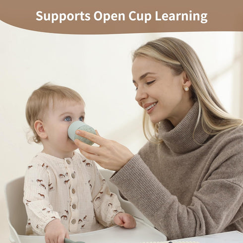 Set 4 Set, 2 Pack) Moonkie Baby Training Cup & Sippy Cup | Months+ | Baby-Led Weaning Essential | Gift for Infants
