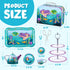 35Pcs Set Set, 3 4 5 6 JOYIN Mermaid Tea Party for Little Girls, Pretend Tin Teapot Princess Tea Time Play Kitchen Toy