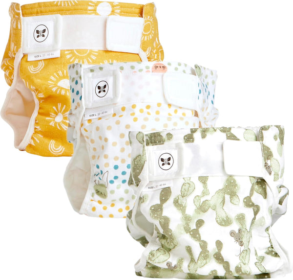 Honest Hybrid Cloth Diaper Covers with Pocket-Sling, Large (22-40 lbs), Stops Nighttime