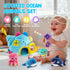 pamexin 6-12 Set 1 5 6+ Baby Toys Months, Ocean Stuffed Animals with Conch House and Sea Creatures, Rattle, Lanyard