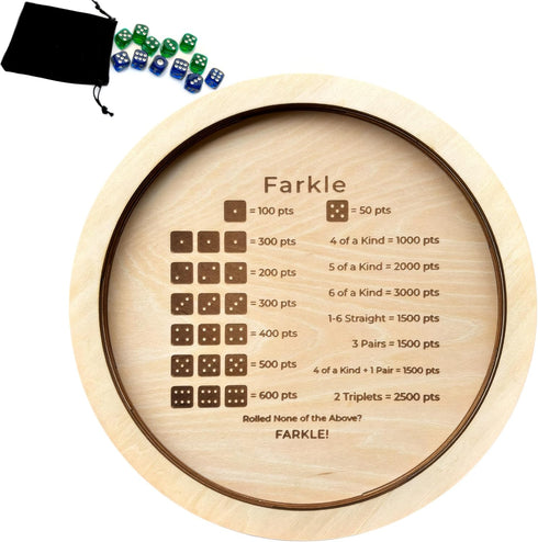 Farkle Dice Tray, Farkle Dice Game with Tray and 2 Sets of