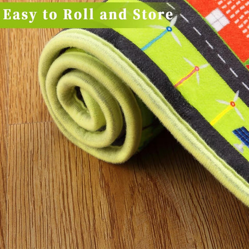 NANAN 4x4 Kids Rug Play Mat for Babies and Toddlers Car Rugs Kids Room Rug Play Mat for Children Toddlers Circle Rugs