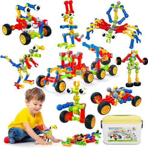 Caferria Building Blocks STEM Toys for 3 4 5 6 7 8+