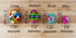 Importer AM Set 6 Polish Easter Hand Painted Wooden Eggs (Pisanki) Decorative Eggs for Easter of Medium Eggs