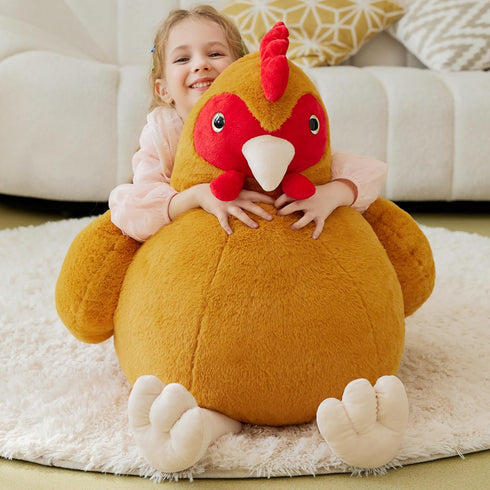 IKASA Giant Chicken Stuffed Animal Plush Toy, 25.5" Huge Size, Jumbo Soft Fluffy Plushie, Gifts for Kids