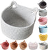 Thildani Small Woven Cotton Rope Basket Empty Decorate Gift Cute Storage Organizing Dog