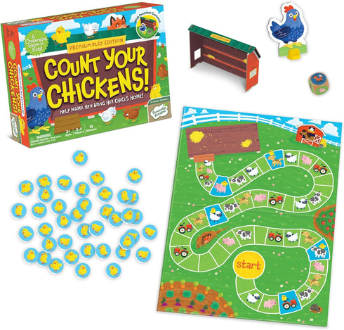Count Counting 2 4 3+ Peaceable Kingdom Your Chickens Award Winning Cooperative Game for to Kids Ages - Premium Play