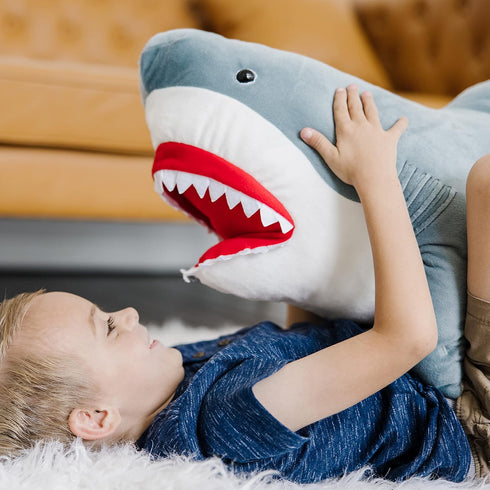 Melissa & Doug Giant Shark, Lifelike Stuffed Animal, over 3 feet long