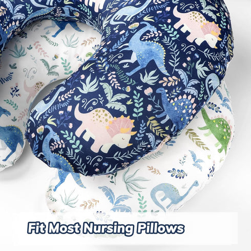 2 Pack Pea Pod Nursing Pillow Cover Soft & Adorable Slipcovers for Breastfeeding Pillows, Comfortable Stretchy Feeding