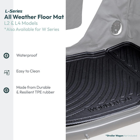 L4 L4 32" 21.5" WONDERFOLD All Weather Mat Stroller Wagon Accessory Made from TPE to Protect Wagon from Dirt and Water