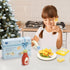 Playset, Set 3+Years Pillowhale Pasta Food Toys, Wooden Play Kitchen Food , Play Food with Pots and Pans Kids Pretend